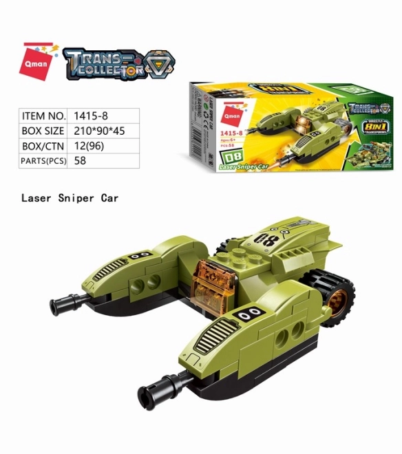 Qman Thunder Expedition Battle Car 1415 zestaw 8w1