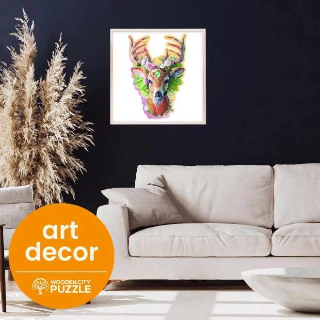 WOODEN CITY Drewniane puzzle Modny jeleń 250 elementów EKO