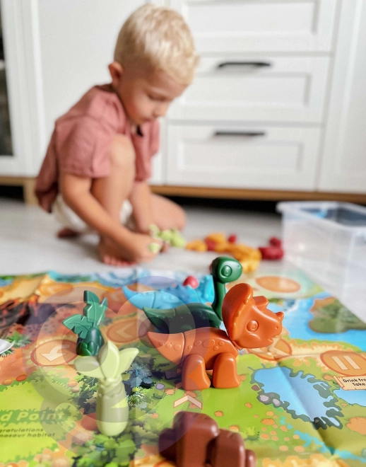 Zestaw konstrukcyjny Dinozaury 2w1 gra planszowa