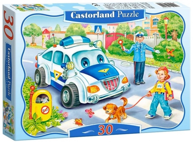 Puzzle droga do szkoły dla dzieci