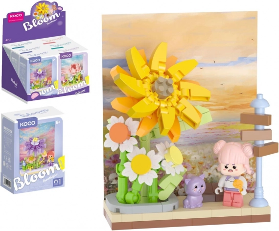 Mini klocki KOCO kwiatowa sceneria