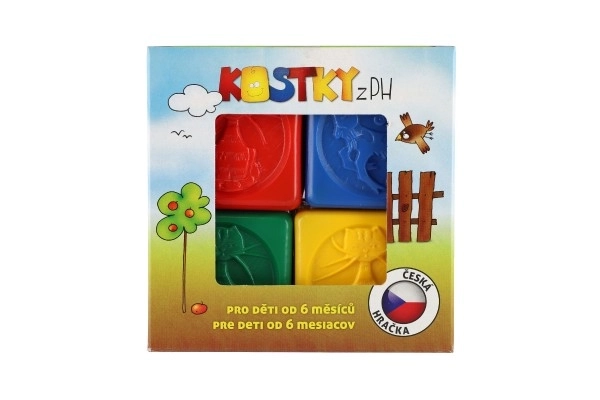 Kolorowe plastikowe klocki dla dzieci ze zwierzętami, zestaw 8 szt.