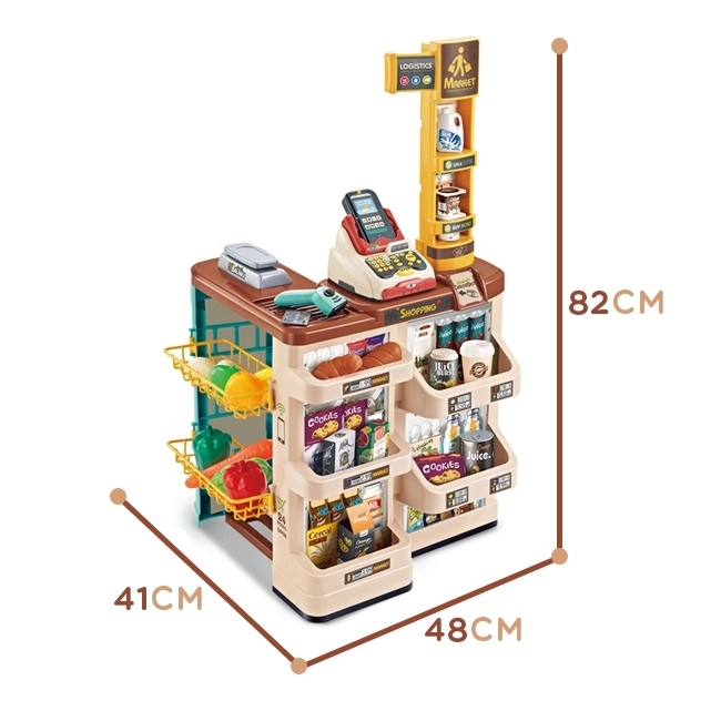 Supermarket z wózkiem i akcesoriami Woopie