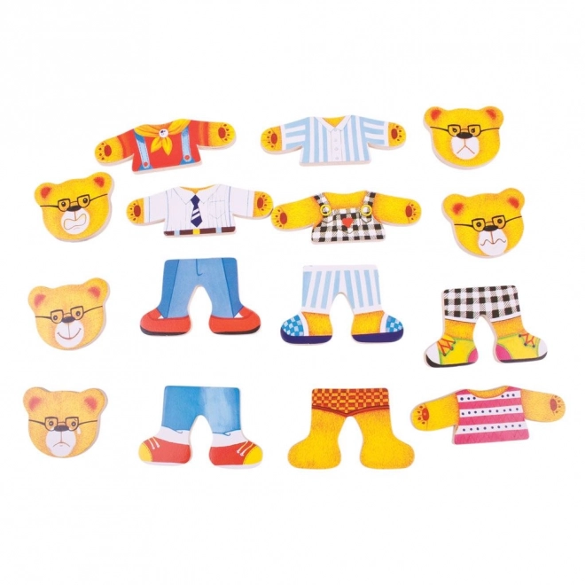 Bigjigs Toys Ubieranka puzzle Rodzina Niedźwiedzi