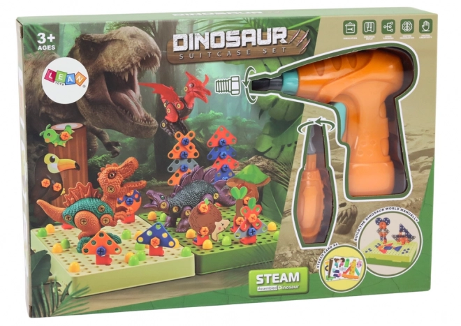 3D puzzle budowlane DIY Dinozaury Odkręcana wiertarka