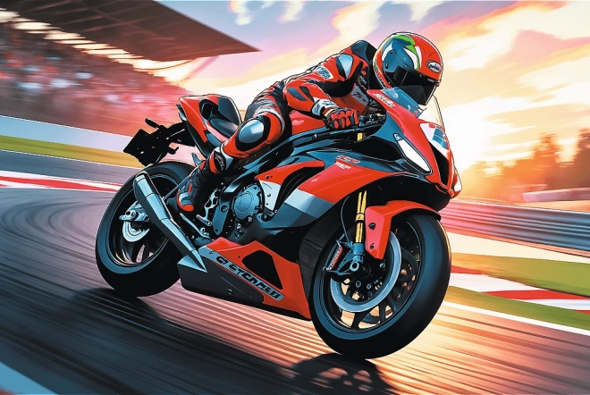 Trefl Puzzle Szybki Motocyklista 100 elementów