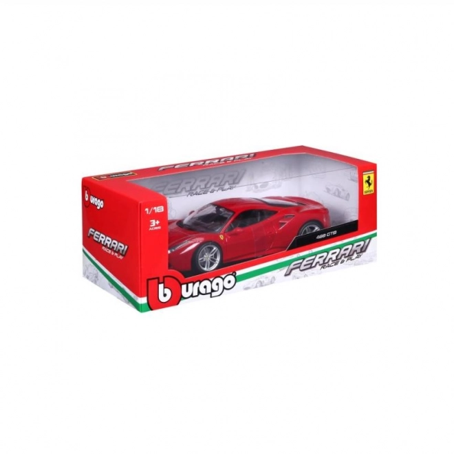 Metalowy samochód Ferrari 488 GTB czerwony