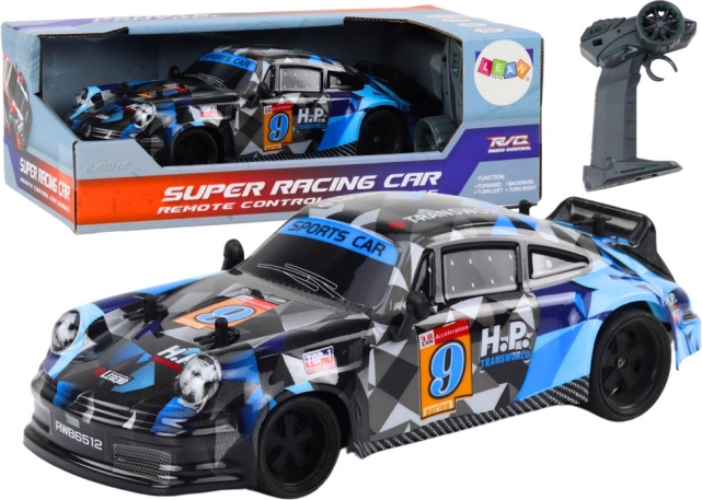 RC drift auto 1:18 z gumowymi kołami – niebieskie