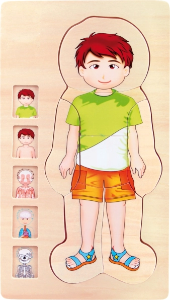 Small Foot Drewniane Puzzle Anatomia Tim