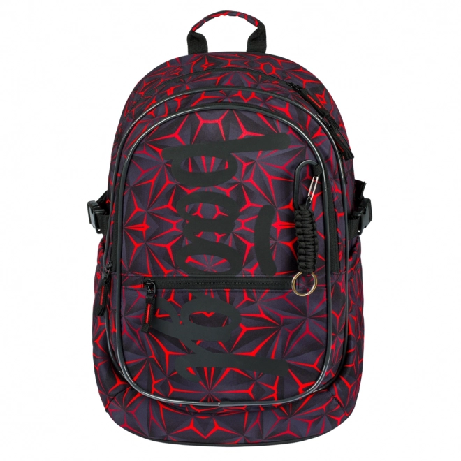 BAAGL Plecak szkolny Core Red Polygon