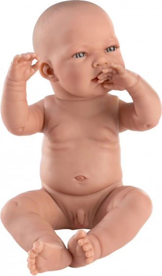 Llorens New Born chłopczyk – realistyczna lalka z całowinylowym ciałem 43 cm
