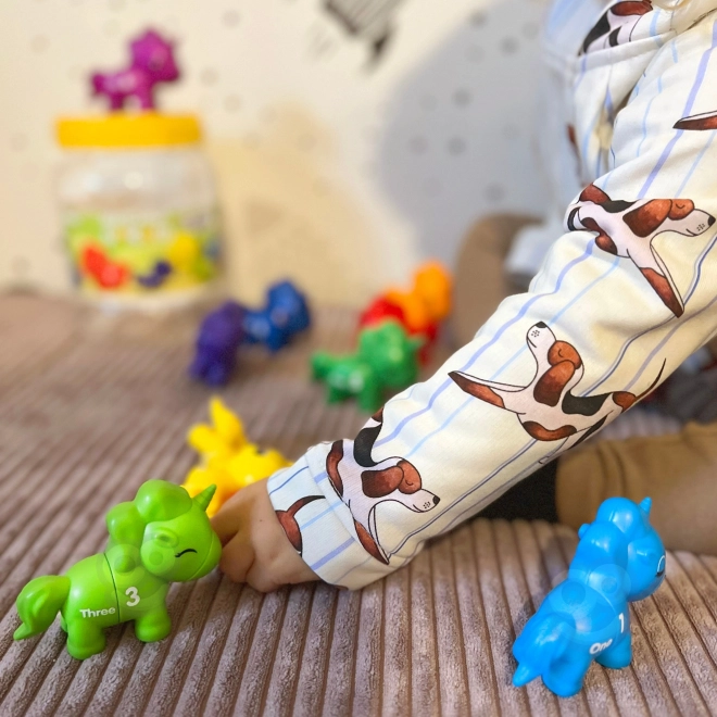 Montessori zestaw do nauki liczb i kolorów Jednorożce