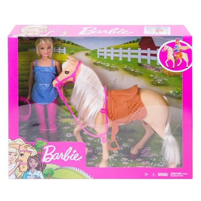Barbie zestaw jeździecki z koniem