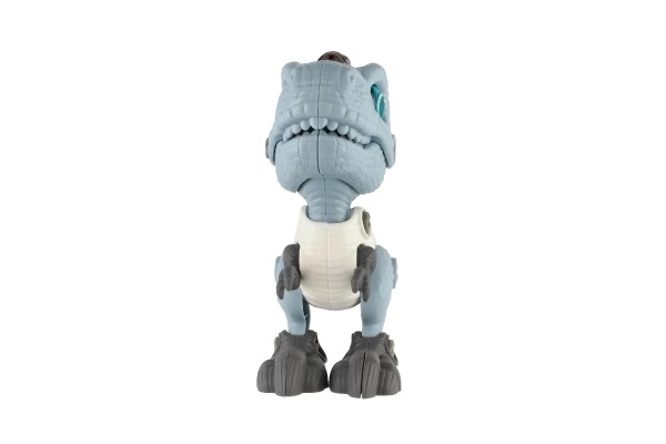 Dinozaur plastikowy do składania 12cm z wkrętakiem na baterie z światłem i dźwiękiem w pudełku 15x16x7cm
