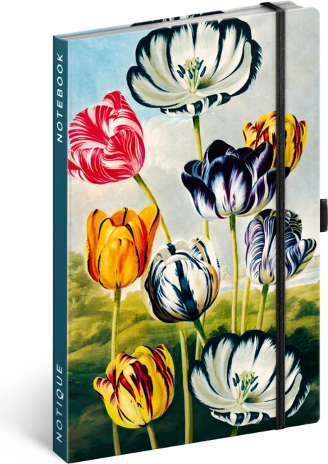 Notes Tulipany Kateřiny Winterovej, w linie, 13 x 21 cm