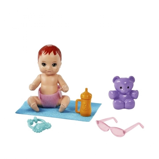 Lalka Barbie Niania Skipper Wózek + zestaw dla dzidziusia