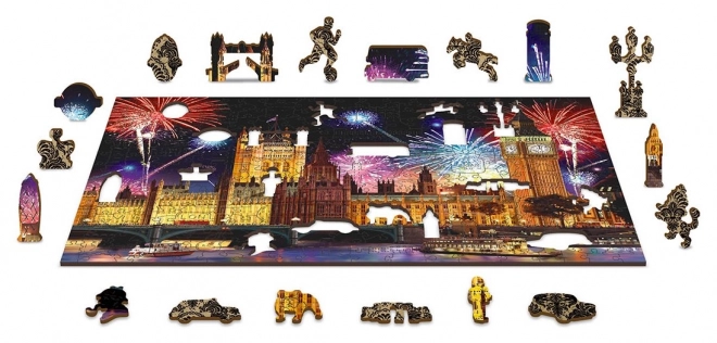 Drewniane puzzle nocny Londyn