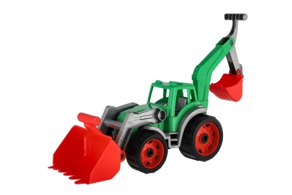 Traktor z łyżką i koparką