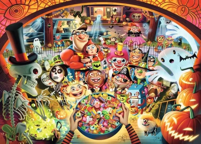 Puzzle RAVENSBURGER Halloweenowe cukierki albo psikus 1000 elementów