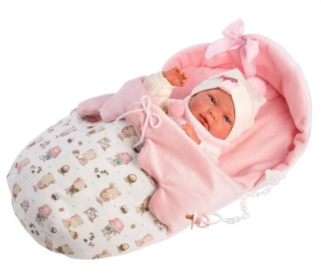 Llorens 73884 NOWORODEK DZIEWCZYNKA - realistyczna lalka niemowlak z winylowym ciałem - 40 cm