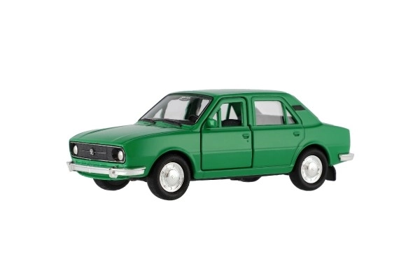 Samochód Welly Škoda 105L metal/plast 11cm 1:34-39 na wolny bieg 4 kolory w pudełku 15x7x7cm
