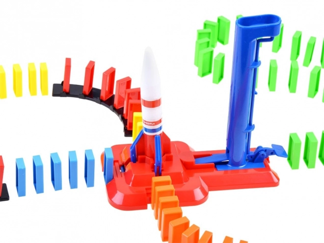 Kosmiczne domino z rakietą - edukacyjna zabawka