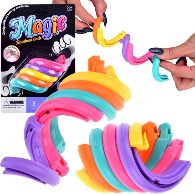 Magiczna tęczowa spirala antystresowa – zabawka