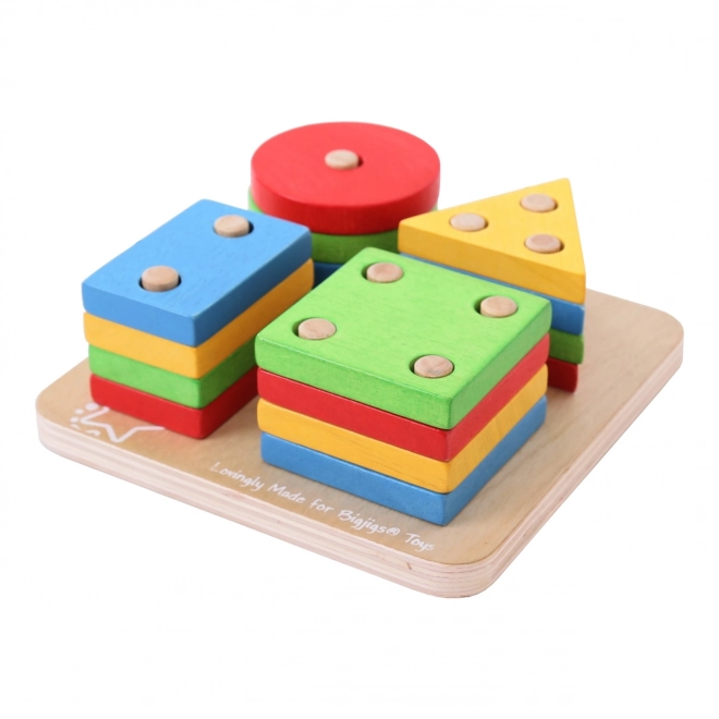 Układanka kolorowych kształtów Bigjigs Baby