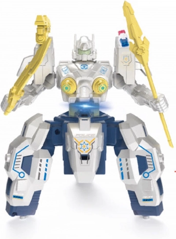 Policyjny robot RC z efektem dymu 19 cm