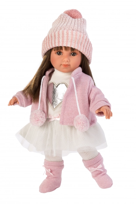 Llorens 535S SARA - realistyczna lalka z miękkim materiałowym ciałem - 35 cm