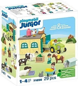 PLAYMOBIL Junior farma z traktorem, przyczepą i zwierzątkami