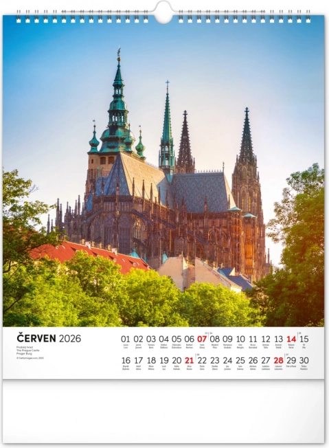 Kalendarz ścienny Republika Czeska 2026