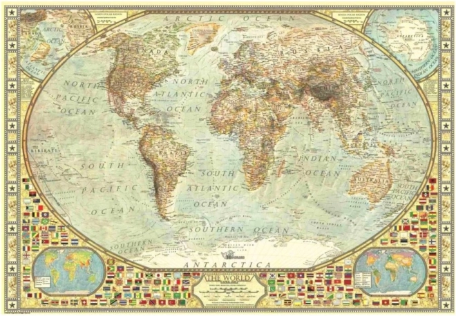 Puzzle Mapa Świata 2000 Elementów