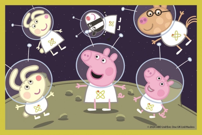 CLEMENTONI Klocki obrazkowe Świnka Peppa, 6 kostek