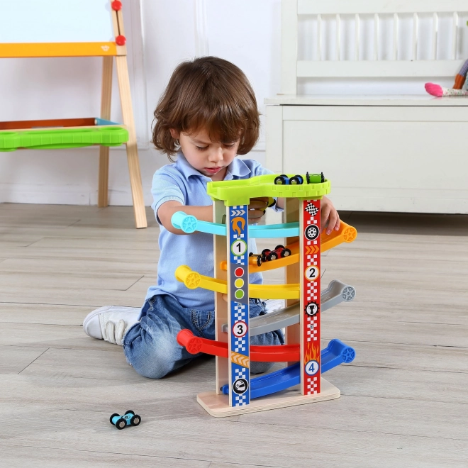 Tooky Toy Kolorowa zjeżdżalnia dla aut