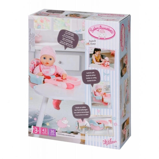 Baby Annabell krzesełko do karmienia z mocowaniem do stołu
