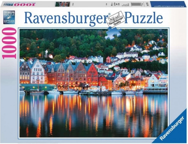 Puzzle Ravensburger Bergen Norwegia 1000 elementów