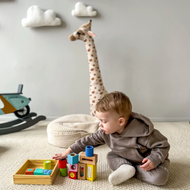 Tooky Toy drewniane wielofunkcyjne kostki sensoryczne
