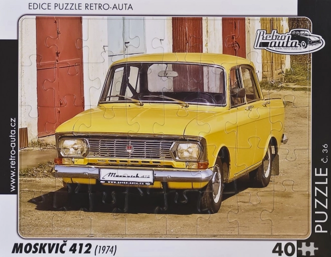 RETRO-AUTA Puzzle nr 36 Moskwicz 412 (1974) 40 elementów
