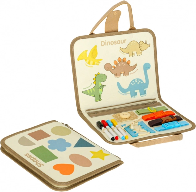 Montessori sensoryczna walizka z dinozaurami
