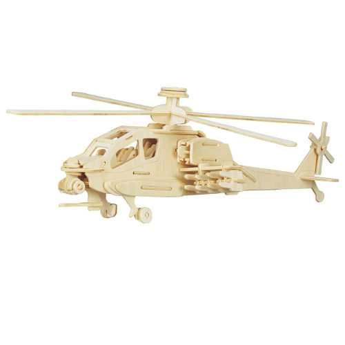 Woodcraft Drewniane 3D puzzle helikopter Apache