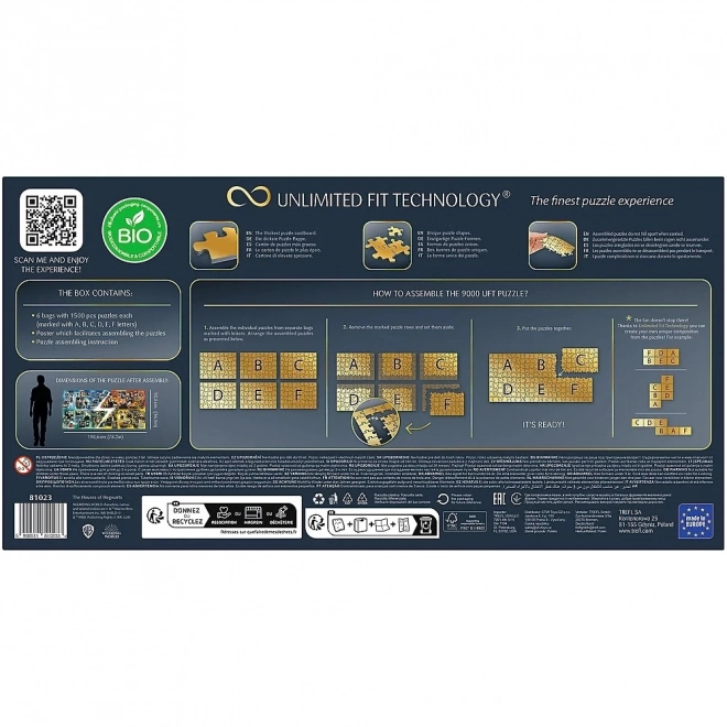 TREFL Puzzle UFT Harry Potter: Domy Hogwartu 9000 elementów