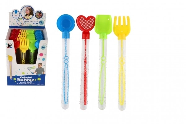 Bańki mydlane 70ml rurka 28cm z narzędziami do piasku plastik 4 rodzaje