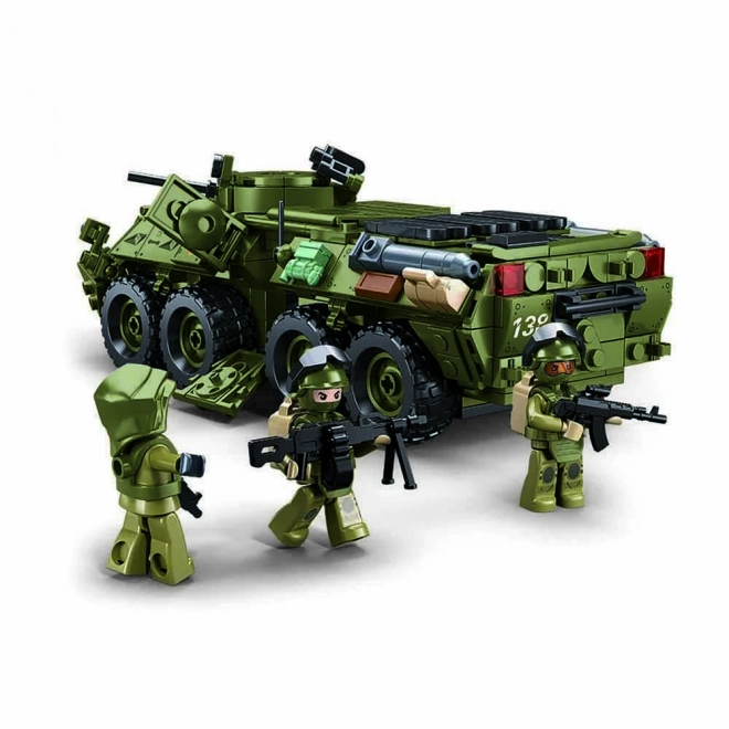 Zestaw budowlany czołgu BTR-80AS IFV od Sluban w skali 1:35