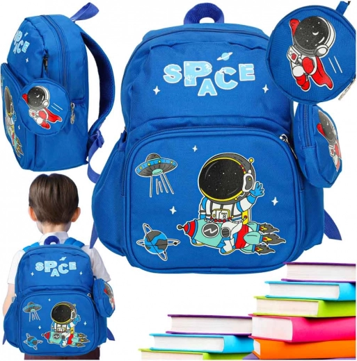 Dziecięcy plecak astronauta dla przedszkolaków 30x14x23 cm