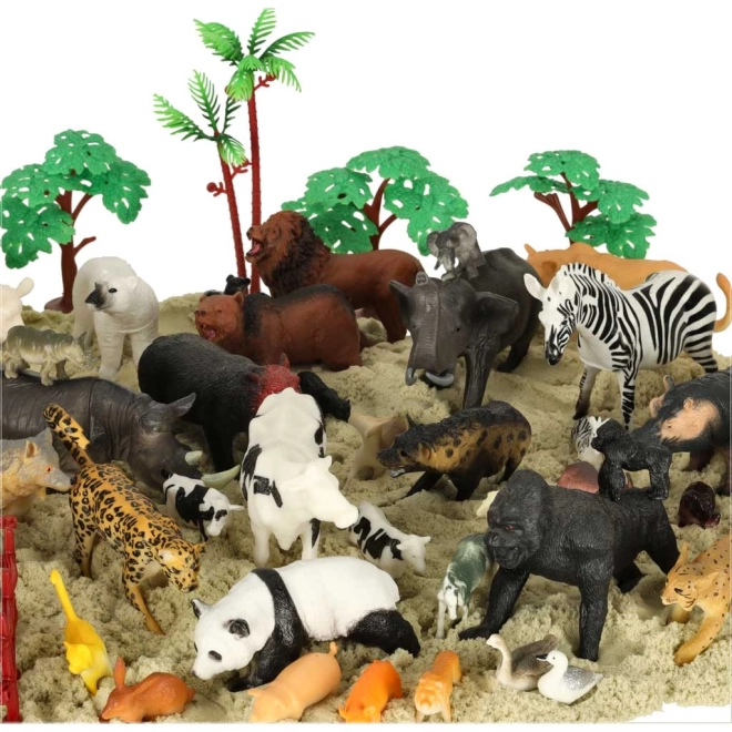 Zoo zwierzęce figurki - 51 sztuk