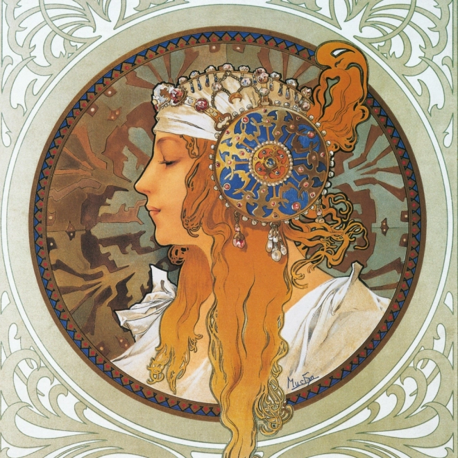 Kalendarz notatnikowy Alfons Mucha 2026