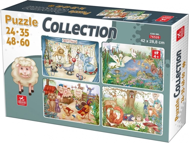 Puzzle Zwierzęcy przyjaciele 4w1