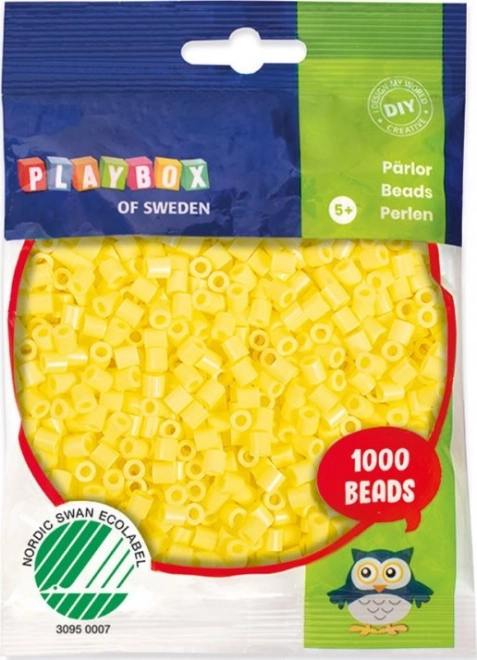 Koraliki do prasowania pastelowe żółte 1000 szt.