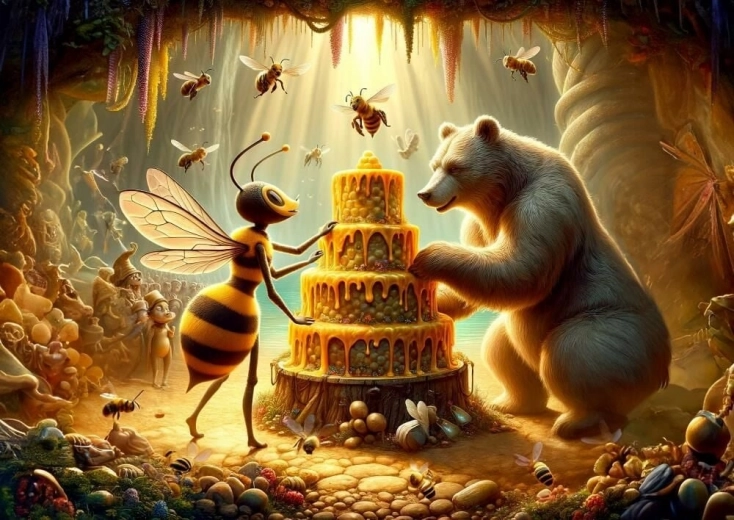 Puzzle Miodowe ciasto – 100 elementów